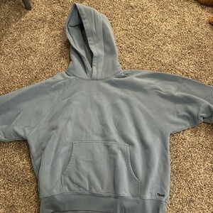 Aritzia TNA Cozy Fleece Mega Raglan Hoodie, Size 2, Stratus Blue